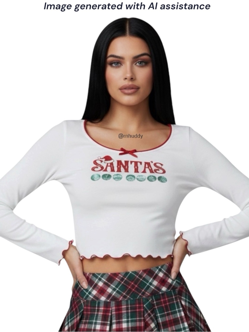 NWT Sugar Thrillz Dolls Kill S Santa’s Lil sl*t graphic tee